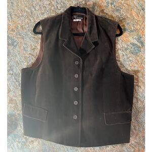 Vtg 90s Style Exchange Brown Brushed Cotton Vest Women’s L
